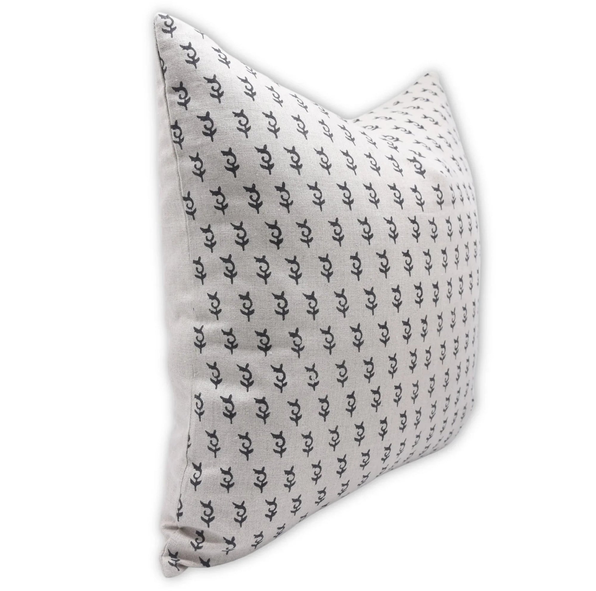 Pure Linen block print designer boho pillow/cushion cover- TRIMAB - Fabdivine