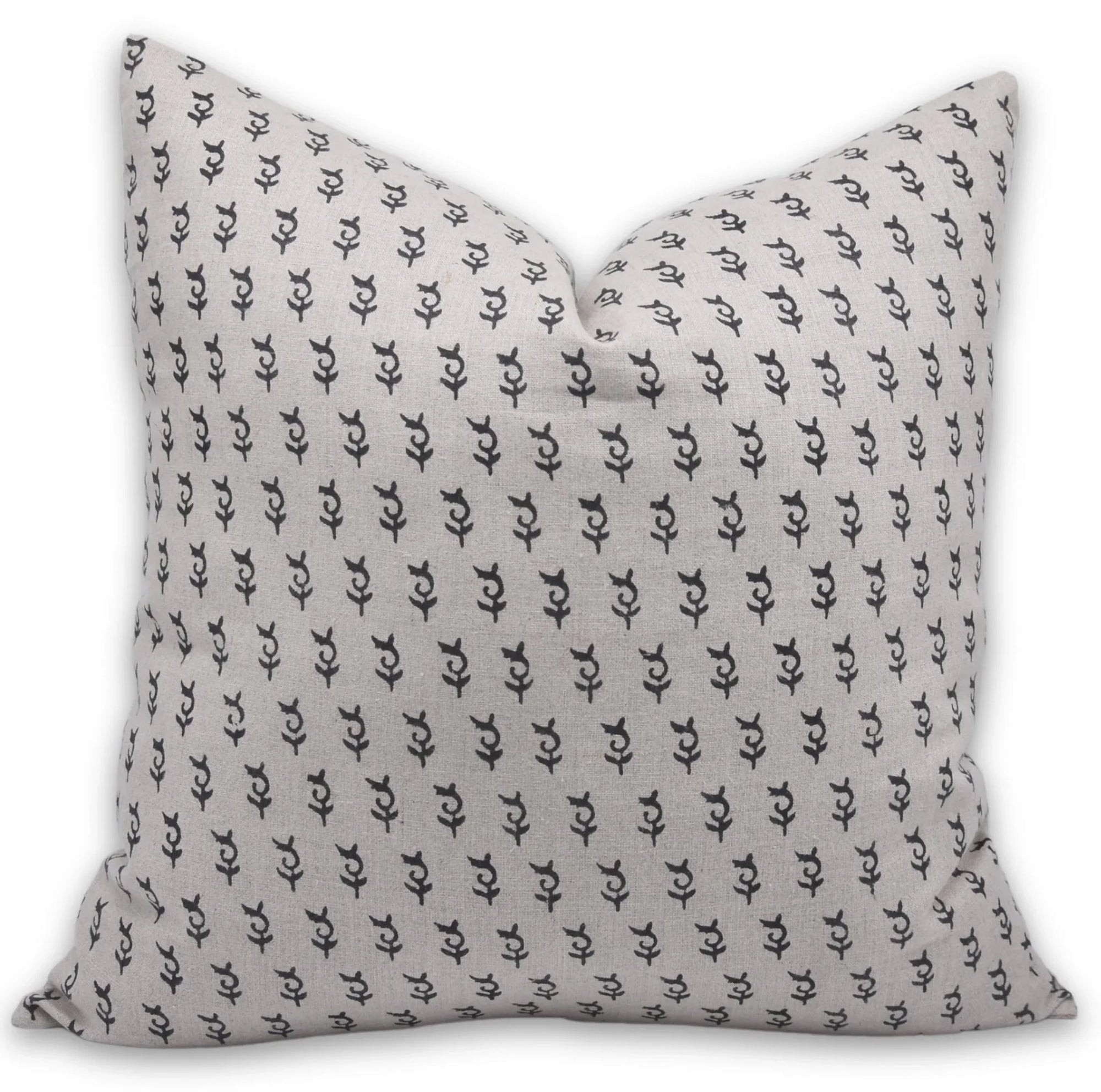 Pure Linen block print designer boho pillow/cushion cover- TRIMAB - Fabdivine