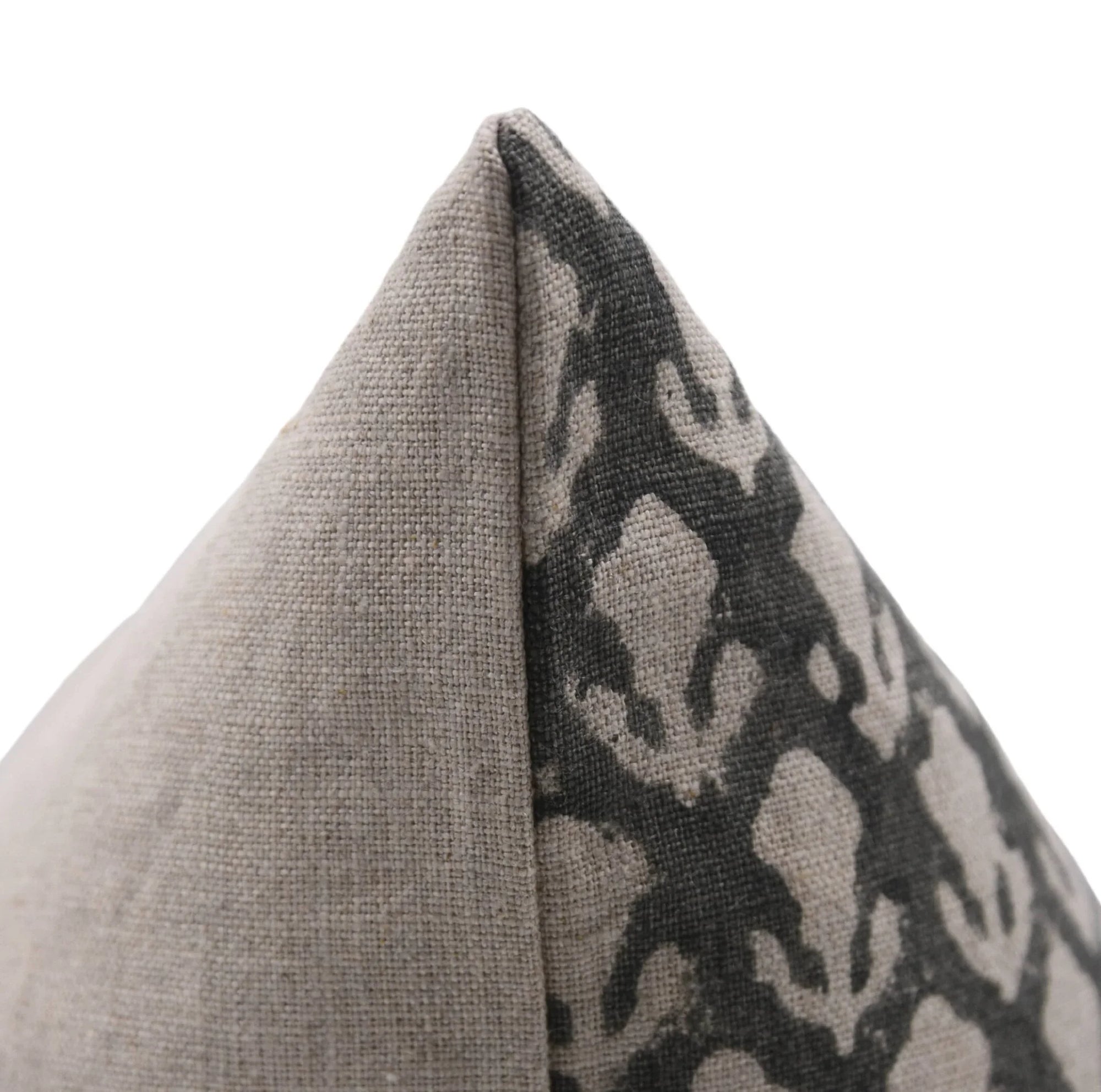 Hand Block Print pure linen designer pillow cover- TRISHUL - Fabdivine
