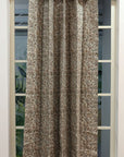 Floral Print Linen Curtains - Beige Window Valance Shades for Elegant Living Decor - Qudrat