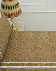 Make a subtle statement with our hand block printed cotton bedsheet set. Featuring timeless floral motifs and soft, breathable fabric, it transforms your bedroom into a peaceful haven.