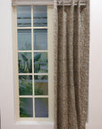 Floral Print Linen Curtains - Beige Window Valance Shades for Elegant Living Decor - Qudrat