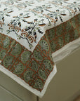 Floral block print 100% cotton bedsheet, natural bedding, decorative cotton bedspreads, colorful printed bedsheet for bedrooms, living room.