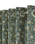 Block Print Pure Linen Blackout Curtains - Indian Print Window Panels for Elegant Home Decor - Amritvela