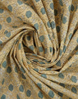 Let your bedroom bloom with handcrafted beauty. This hand block printed bedsheet on pure cotton, paired with pillow covers, captures floral artistry in soft tones. Each piece echoes heritage and the skill of artisans.