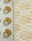 Hand block printed bedding, Indian block print bedsheets, Floral print cotton bedsheet, Natural dyed bedding, Block print pillow cover, Indian handloom bedsheets, Cotton throw for bed.