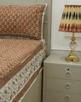 Hand block printed bedding, Indian block print bedsheets, Floral print cotton bedsheet