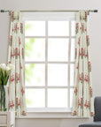 HandBlocked White Linen Blackout Curtains - Elegant Indian Home Decor - Swadesh