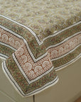 Artistic Hand block printed bedding, Indian block print bedsheets, Floral print cotton bedsheet