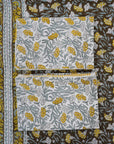 This block printed cotton bedsheet set adds timeless elegance to your room. Handmade with floral motifs, it reflects sustainable artistry while offering everyday comfort with a boho feel.