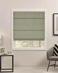 Thick Linen Block Print Roman Shade - EVERBEE