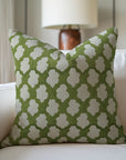 Block Printed Pillow Cover For Sofa Couch Or Bed - Pure Linen - Badal