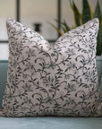 Hand Block Printed Duck Canvas Designer Pillow Cover - Aradhana