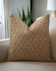 Rangoli Art Block Printed Indoor Throw Pillow Cover Pure Linen