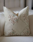 Throw Pillow Cover Designer Collection Of Hand Block Printed Pure Linen - Vidhya