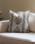Handmade Morpankh Border Linen Pillow