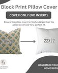 Handmade Floral Green Accent Cushion Cover - Diwali Flower