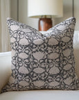 Square/Lumber Block Print Pillow Cover - Duck Canvas - Ulta Kamal