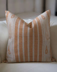 Throw Pillow Cover Designer Collection Of Hand Block Printed Pure Linen - Urban Flag