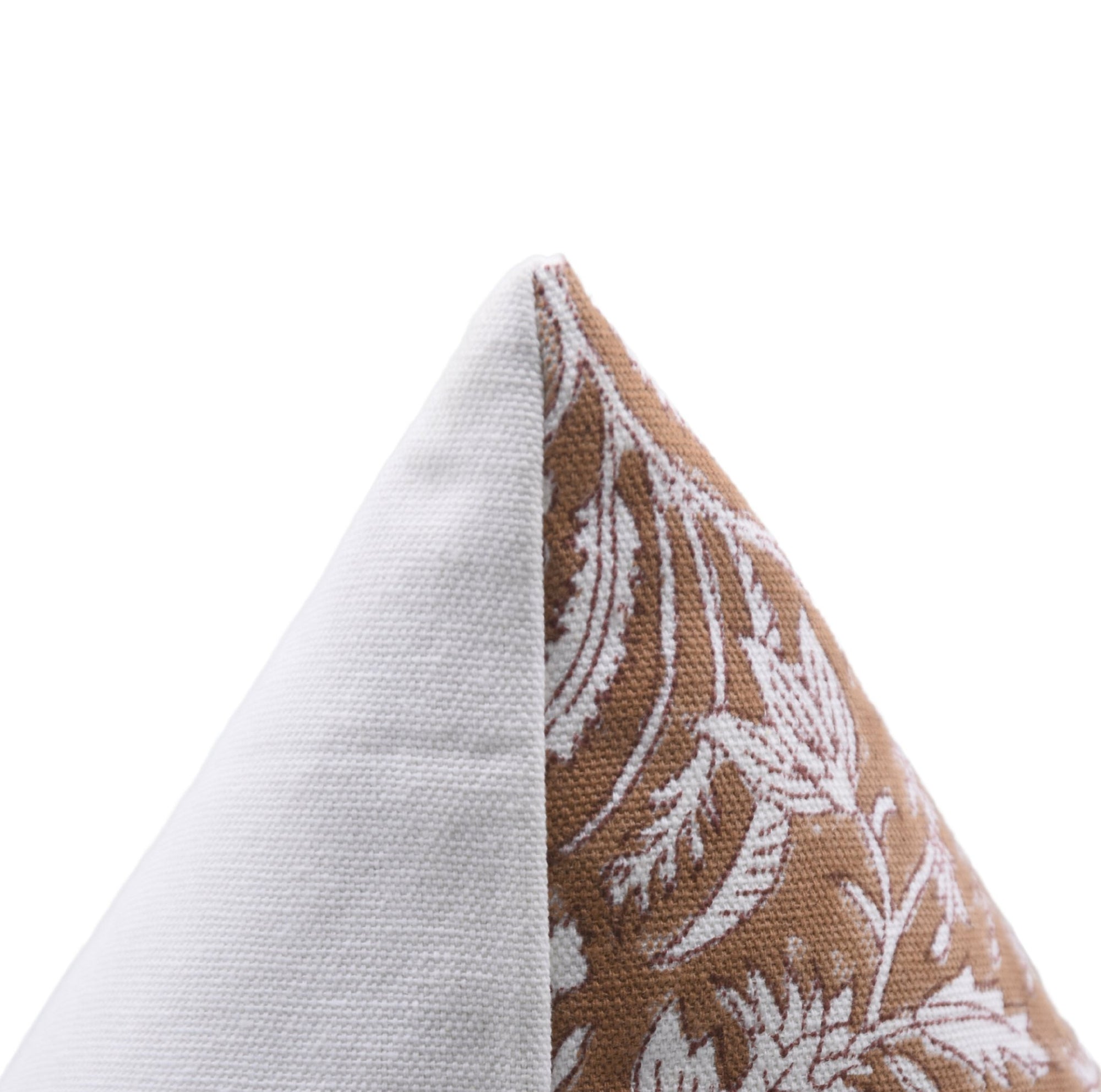 Designer Hand Block Print Throw Pillow Cover in Thick Cotton White - KUNDANVAN - Fabdivine