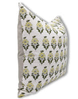 Block print Pillow cover for sofa, couch or bed- pure linen- MOR MUKUT - Fabdivine