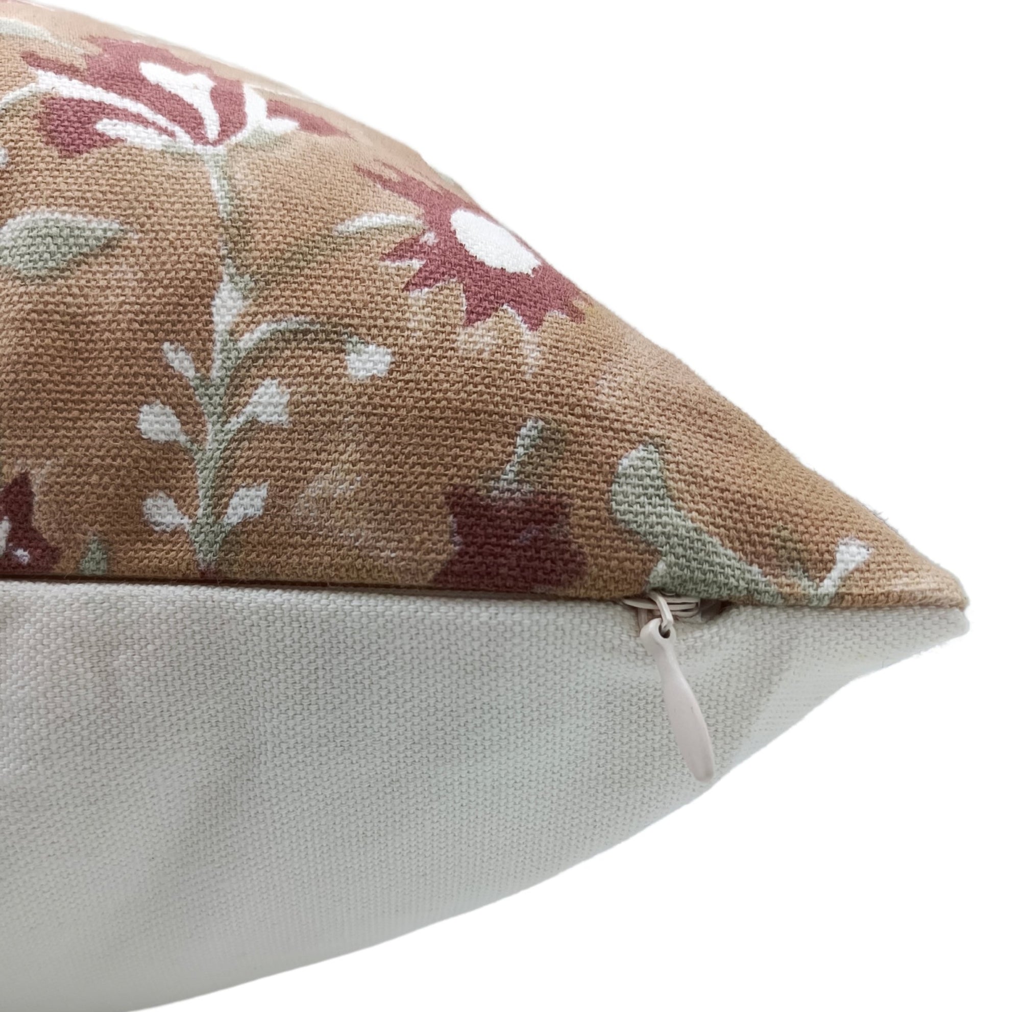 Block print Thick Cotton White throw pillow cover - NAAYAB - Fabdivine