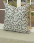 Block Printed Pillow Cover For Sofa Couch Or Bed - Pure Linen - Pushpa Varsha
