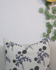 Block Printed Pillow Cover For Sofa/Couch Or Bed - Pure Linen - Gulab