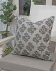 Block Printed Thick Linen Throw Pillow Cover - Bel Patra
