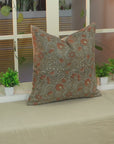 Block Print Pillow Cover For Sofa Couch Or Bed Thick Linen - Kundanvan