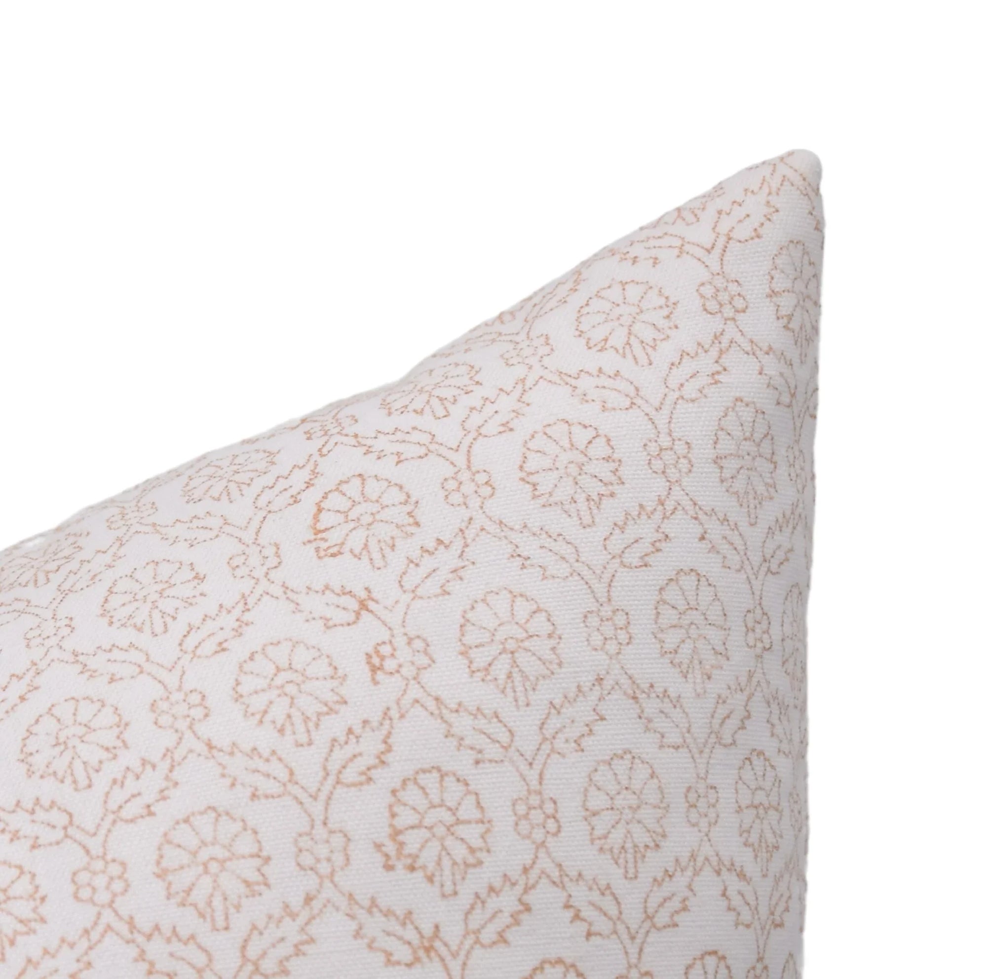 Hand Block Print Thick Cotton White designer pillow cover- SHEHNAAZ - Fabdivine