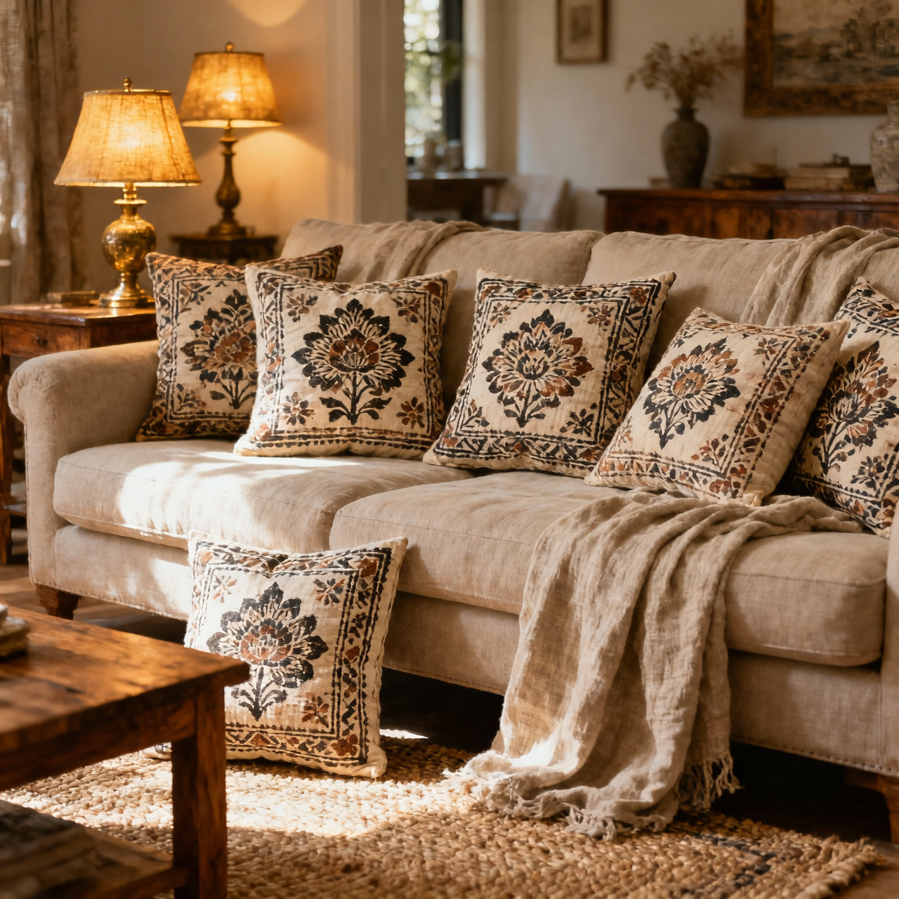 The Artistry of Cotton Block Print Cushion Covers: Unveiling Exquisite Textile Masterpieces