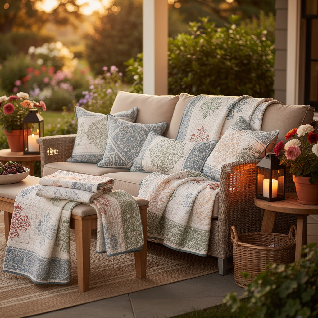 Block Print Products Are On Sale—Shop the Prettiest Quilts and Lumbar Pillows for an Outdoor Refresh