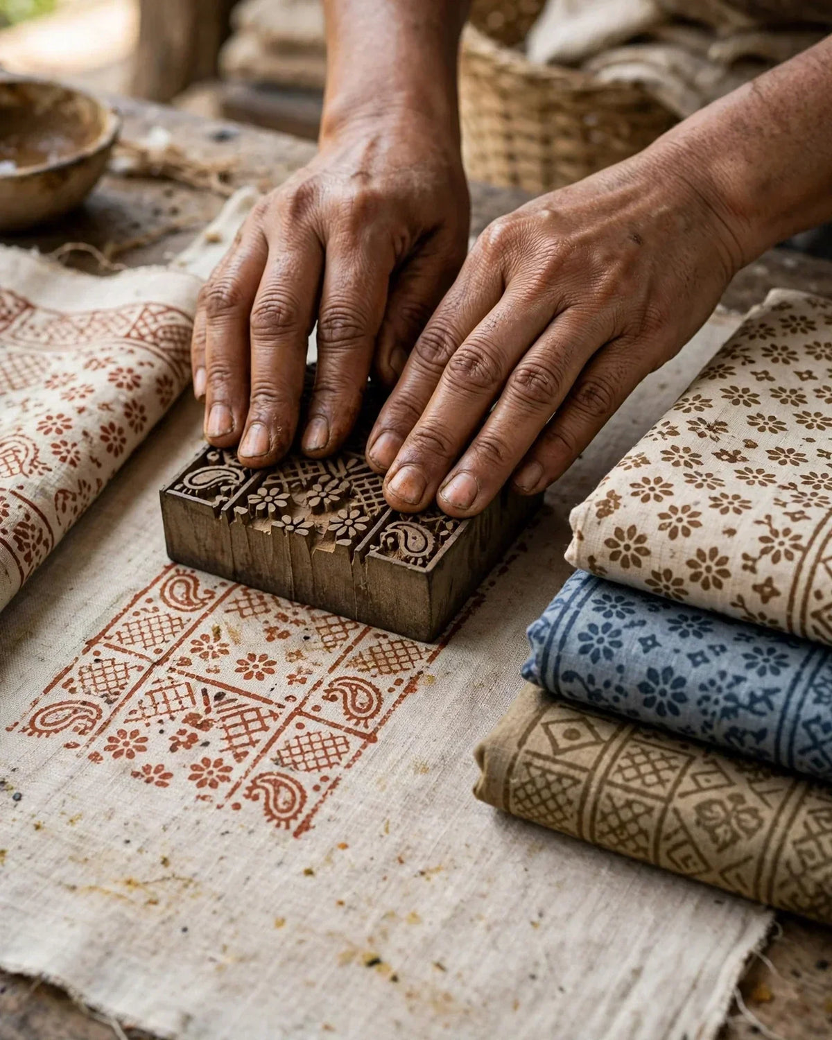 The Sustainable Art of Block Printing on Various Fabrics