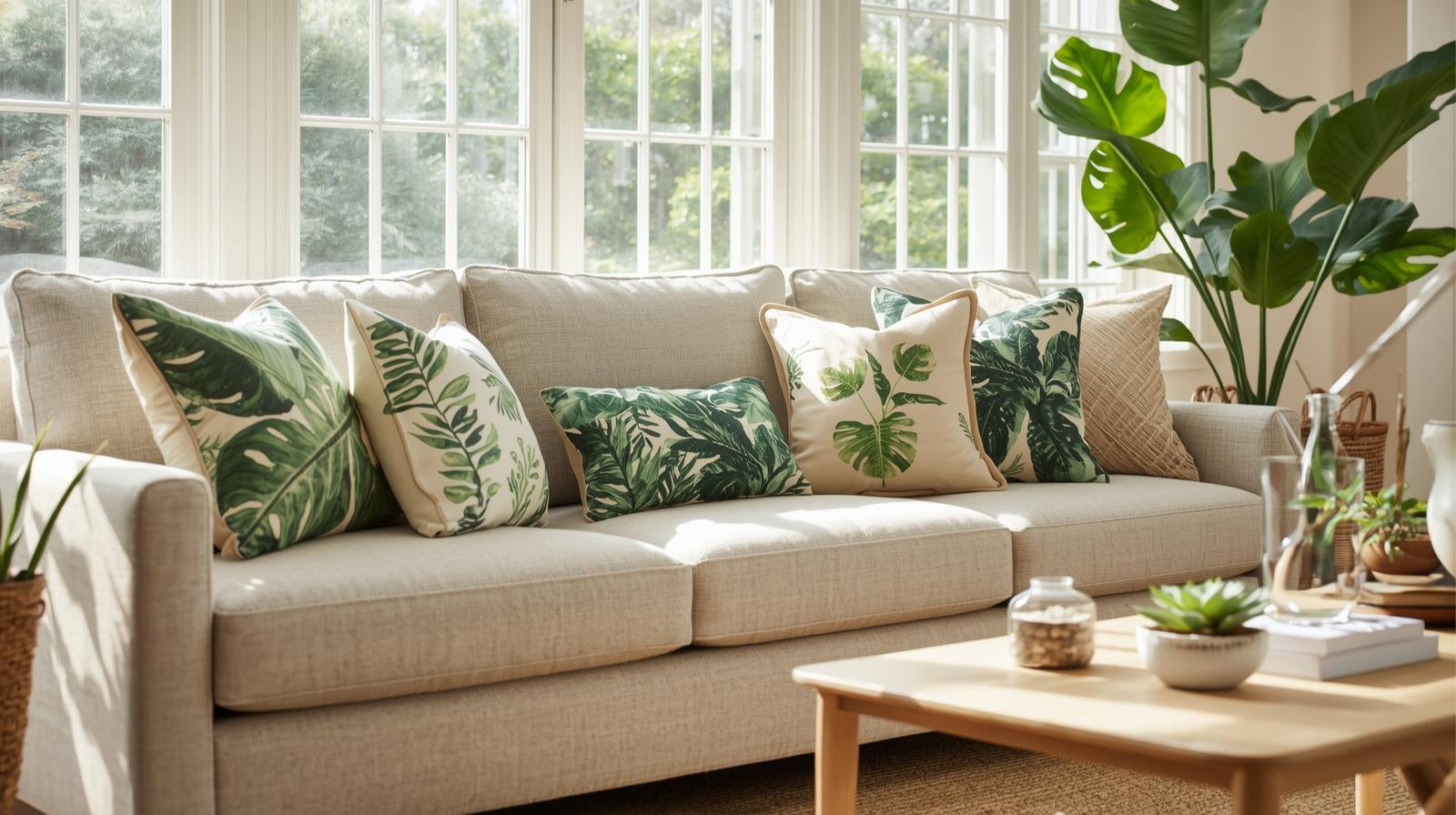 Botanical Throw Pillows Turning Every US Couch Into a Greenhouse