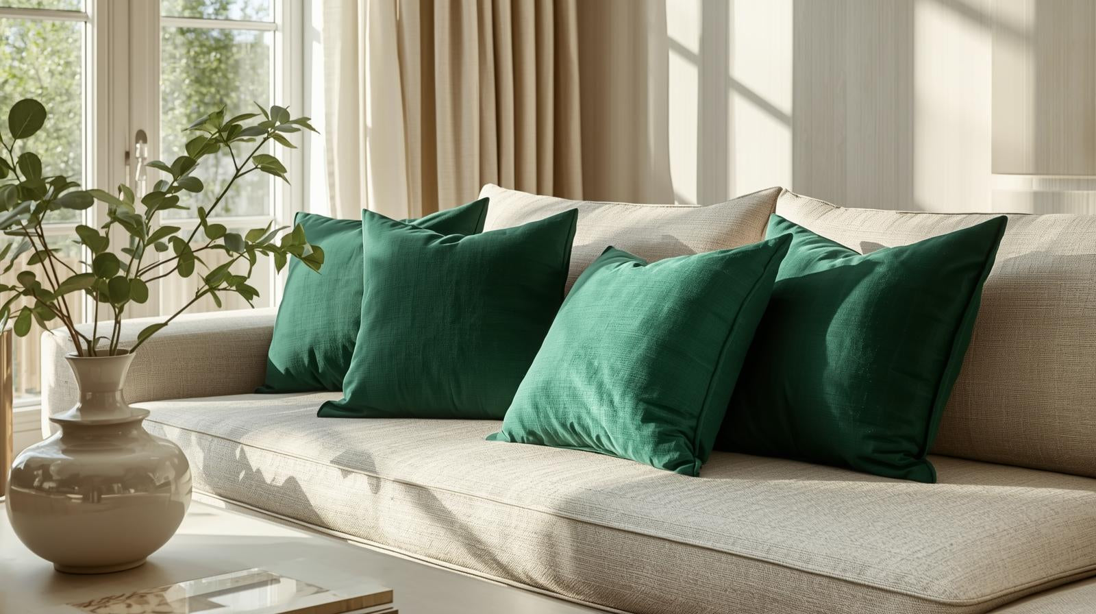 Emerald Green Linen Pillows Every Designer Is Using Right Now