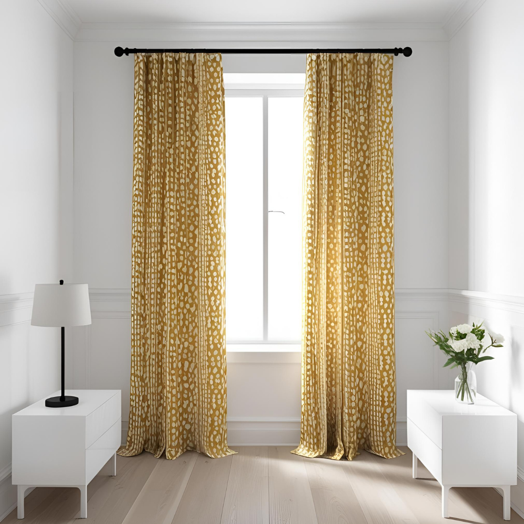 The addition of a white back lining fabric amplifies the blackout effect, making these curtains an ideal choice for those who seek both beauty and practicality.