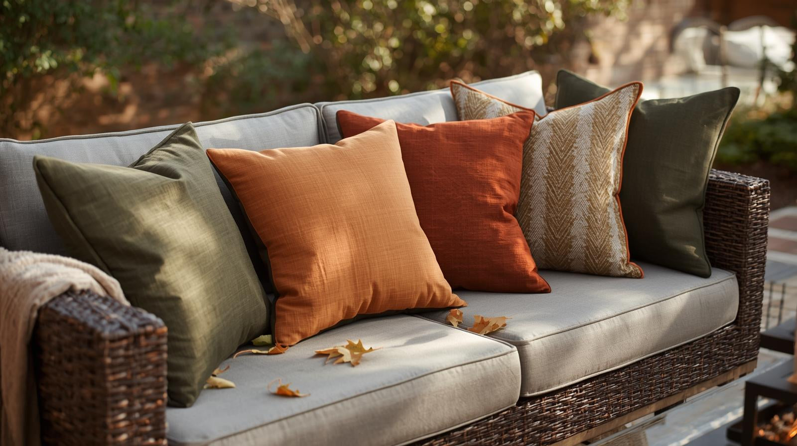 5 Outdoor Fall Pillows That Survive Rain and  Look Luxe
