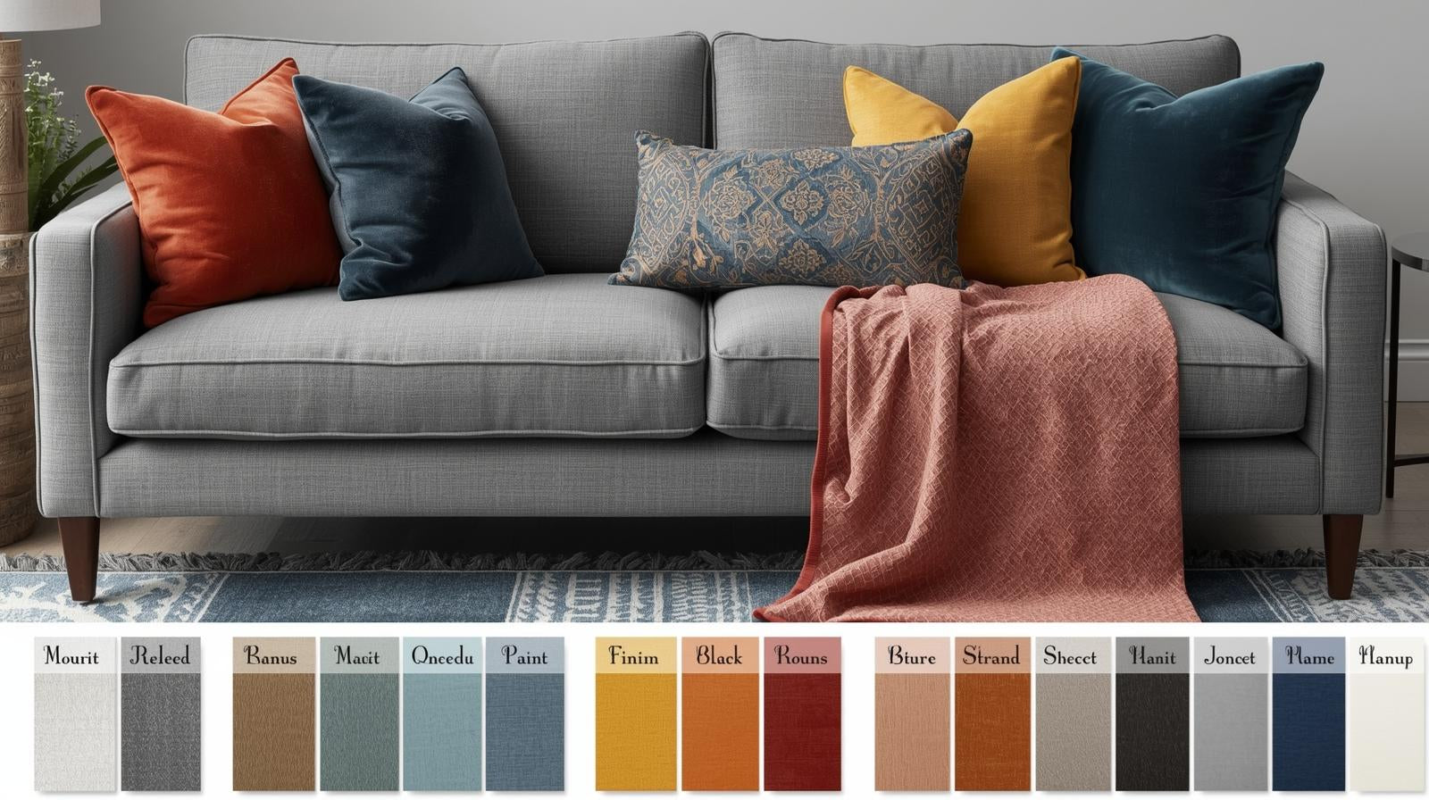 10 Stunning Throw Pillow Colors to Complement Your Grey Couch