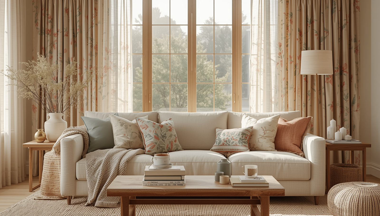 Crafted By Nature: Fabdivine Floral Block‑print Pillows & Drapes
