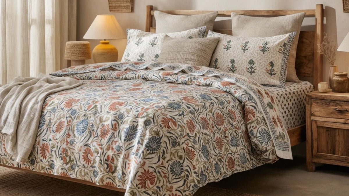 Block Print Bedsheets: The Easy Way to Make Your Bedroom Feel Warm, Stylish, and Timeless
