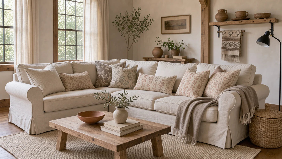 The Easiest Way to Refresh Your Living Room? Start with Beautiful Linen Throw Pillows