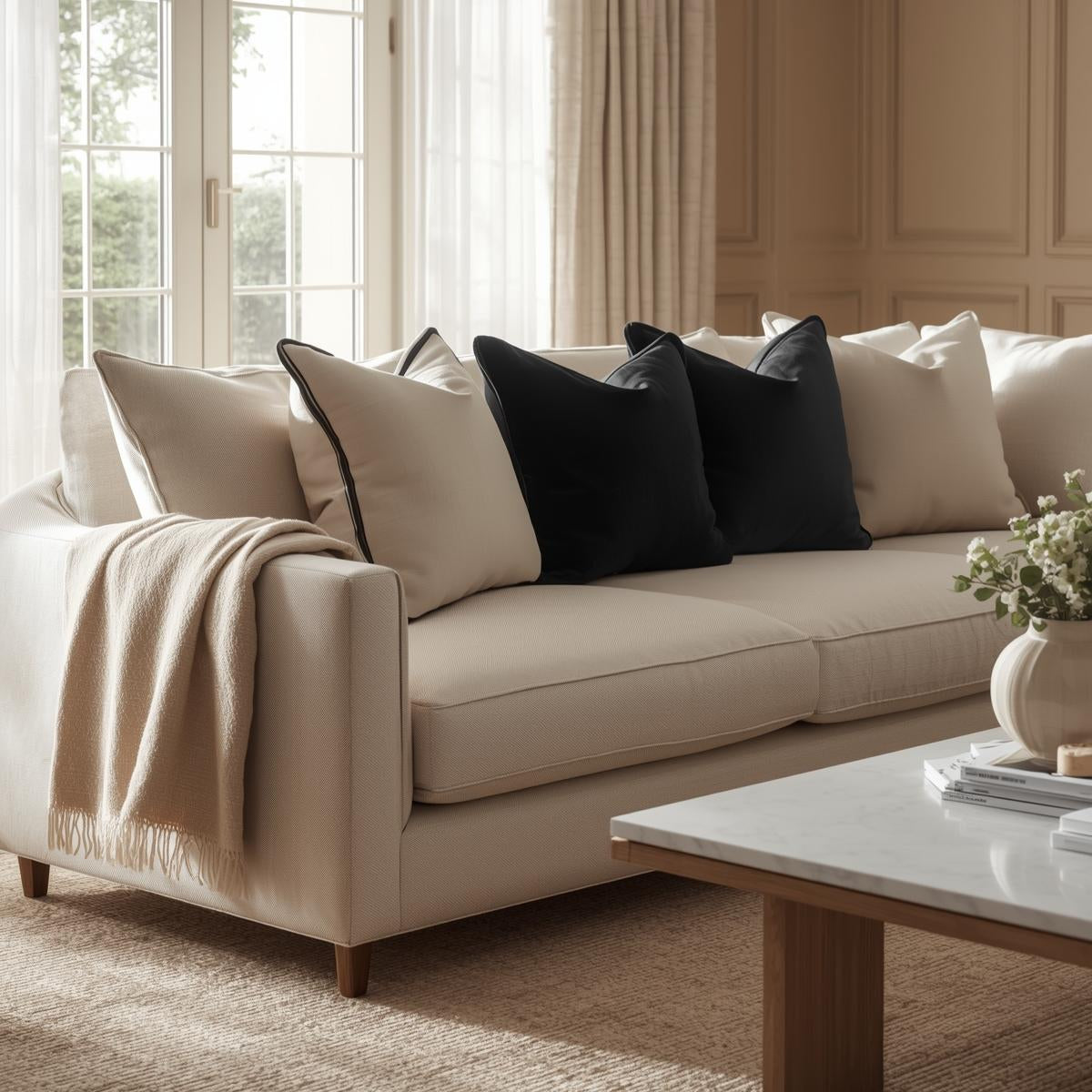 Fabdivine: Black Accent Pillows For Sophisticated, Effortless Style