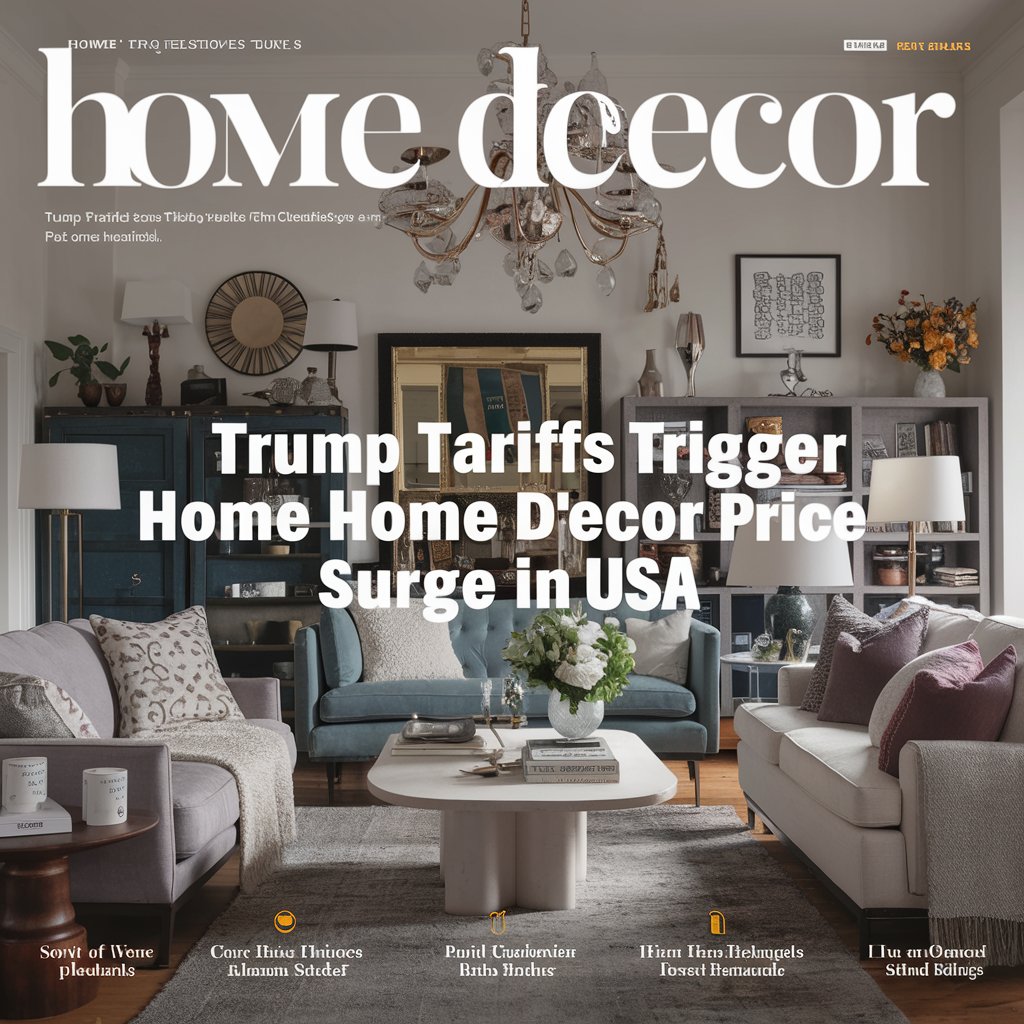 A creative and inspiring image showcasing various home decor items that have a significant impact on consumer preferences. The photo features a cozy living room decorated with a mix of modern and traditional styles.