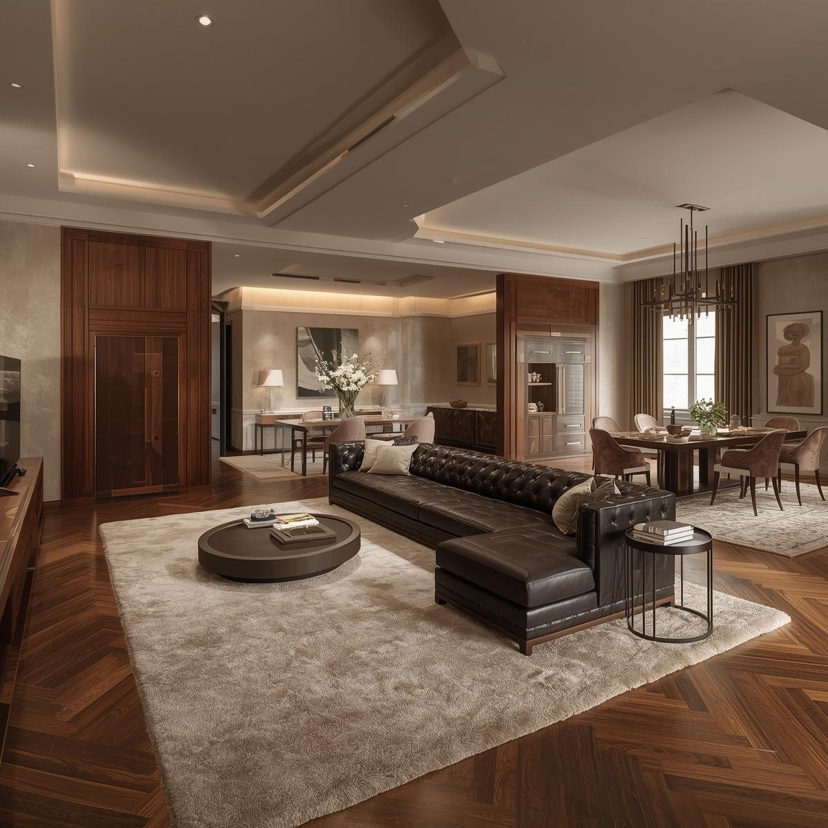 Mediterranean-style dining room with natural sunlight, wooden furniture, ceramic tableware, and soft linen fabrics, evoking casual luxury and warmth