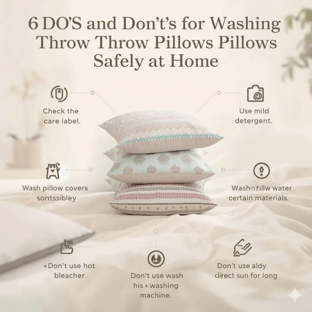 6 Do’s and Don’ts for Washing Throw Pillows Safely at Home