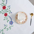 Green Blue Floral Boho Indian Artisan Embroidered Table Cover