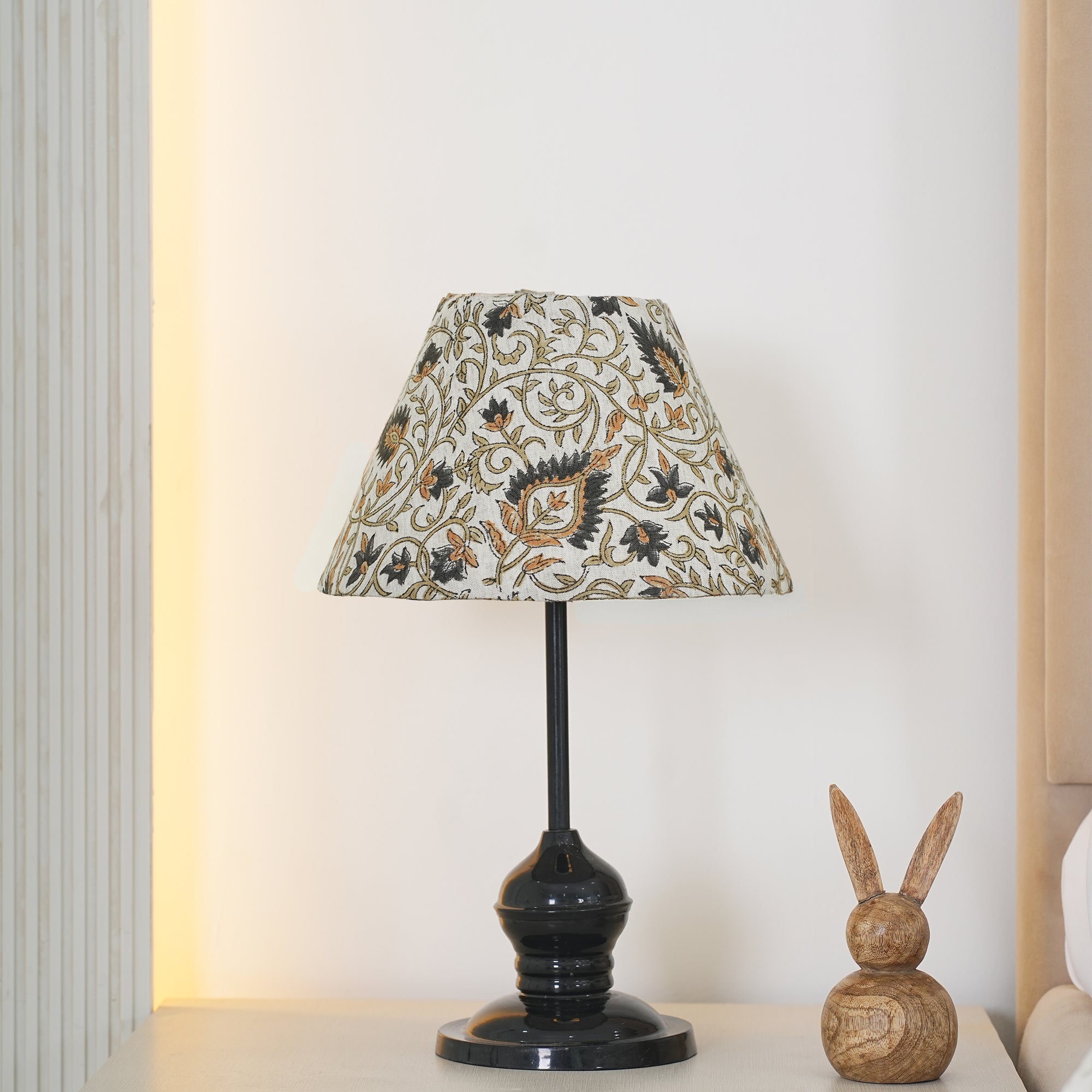 Block Printed Cotton Linen Decorative Lampshade - Hawa Mahal
