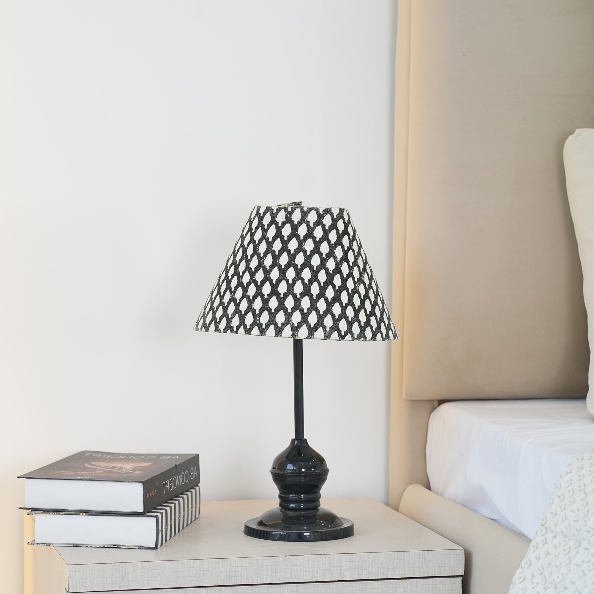Handmade Off-White Linen Home Decor Lampshade - Khushbu