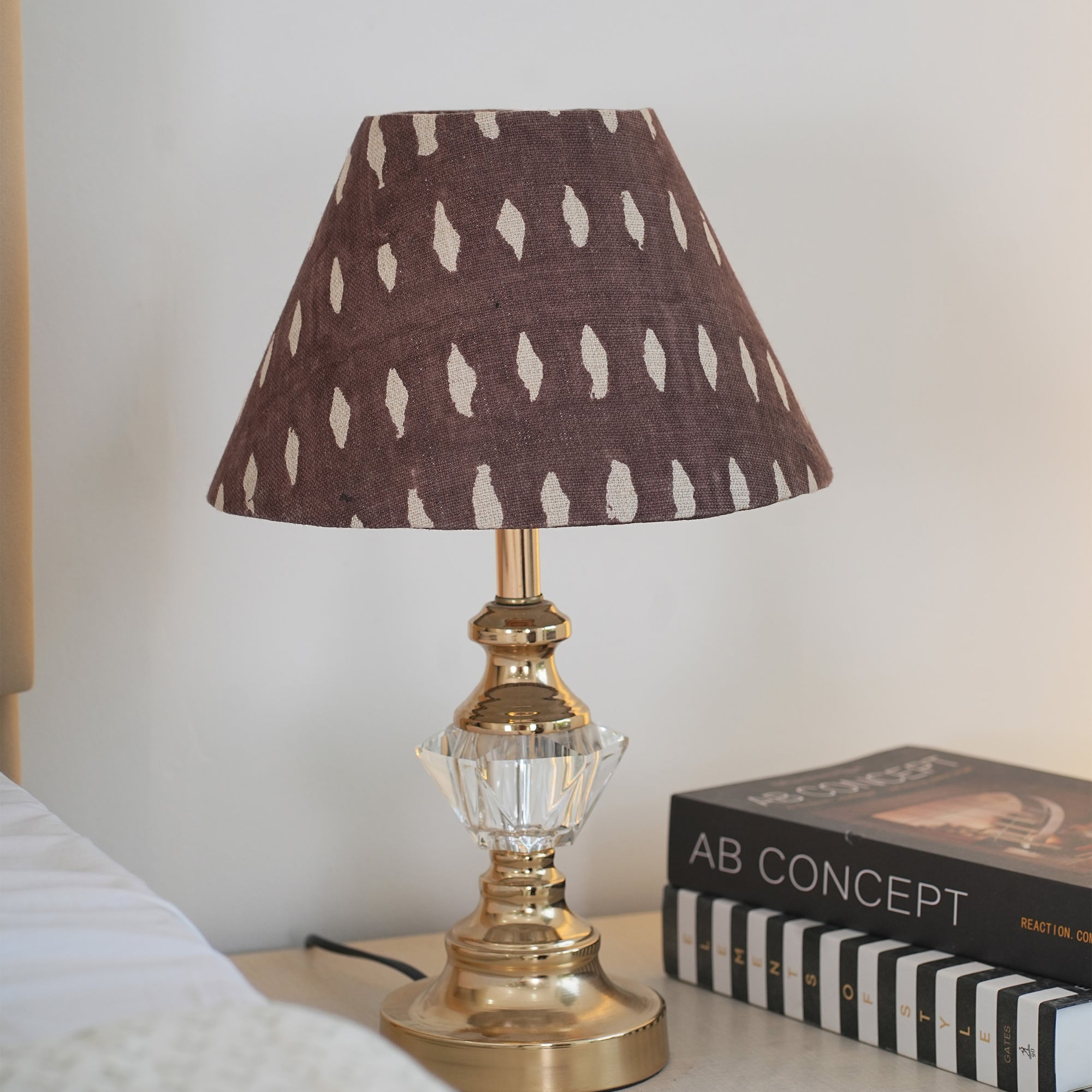 Jaipur Handicraft Linen chocolate Brown Lampshade - Omji